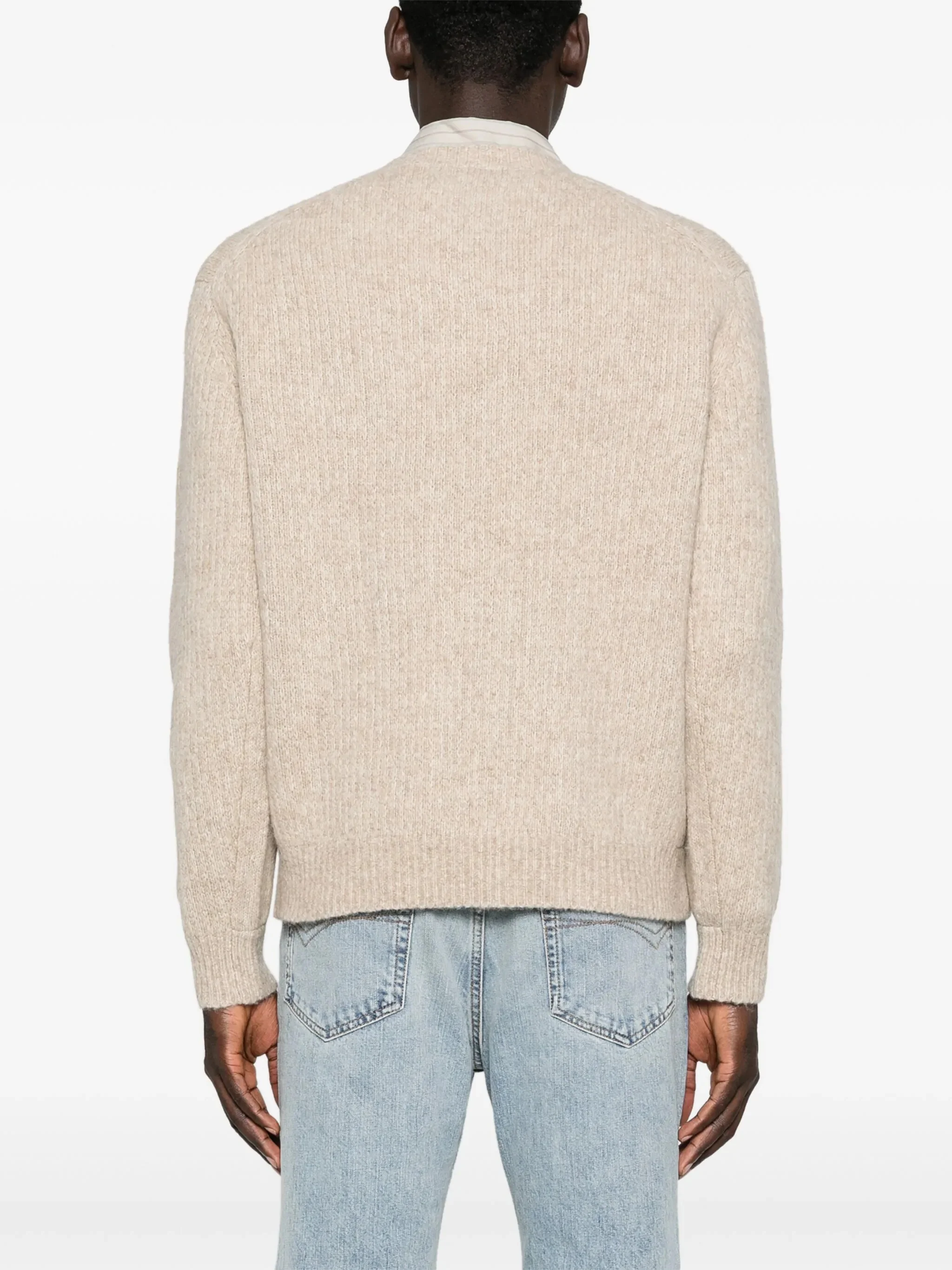 Sunflower Brushed Rib Crew Neck Sweater - 5gg Knit for Men - Image 3