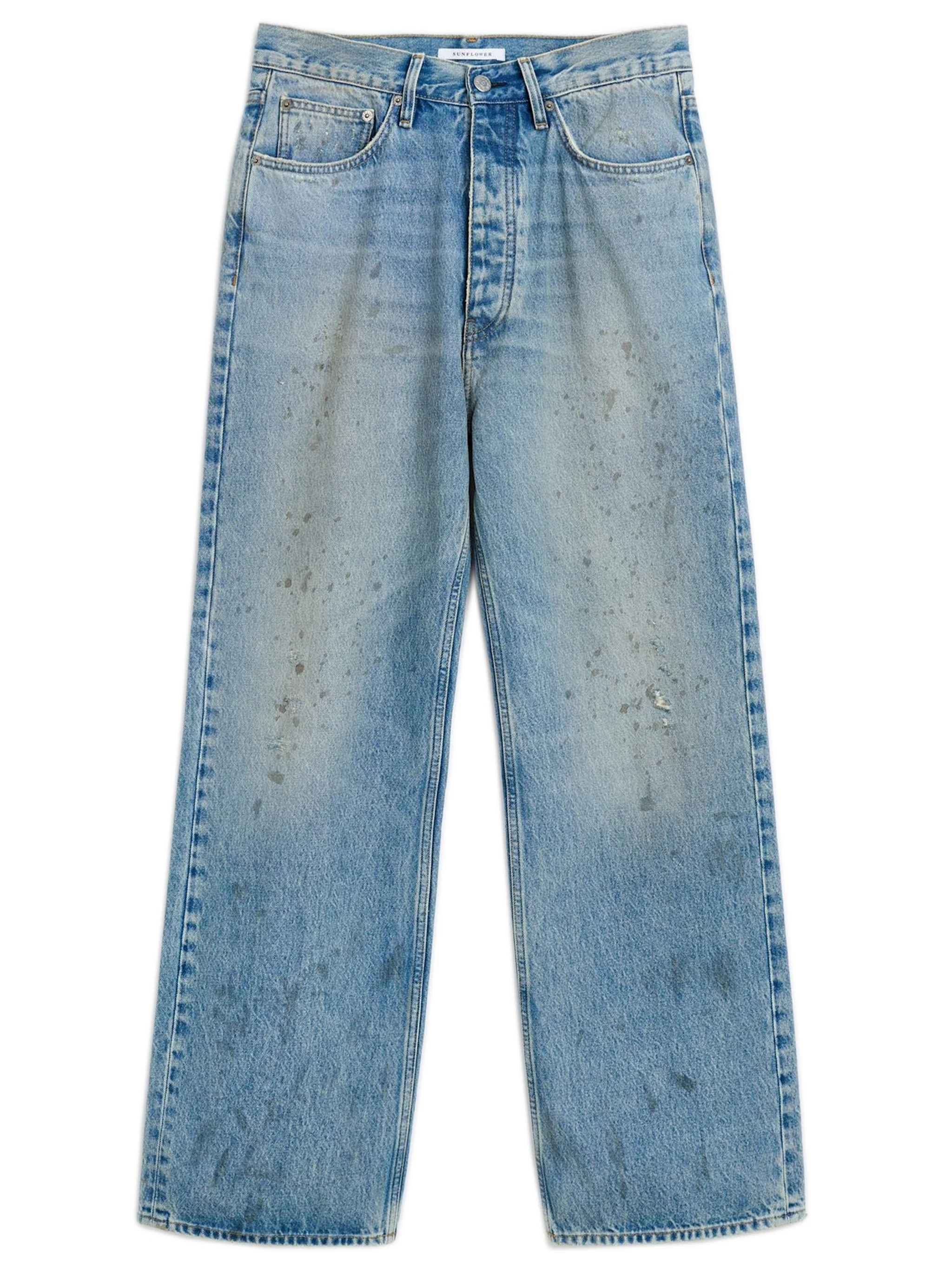 Sunflower High-Waisted Straight Leg Jeans for Men