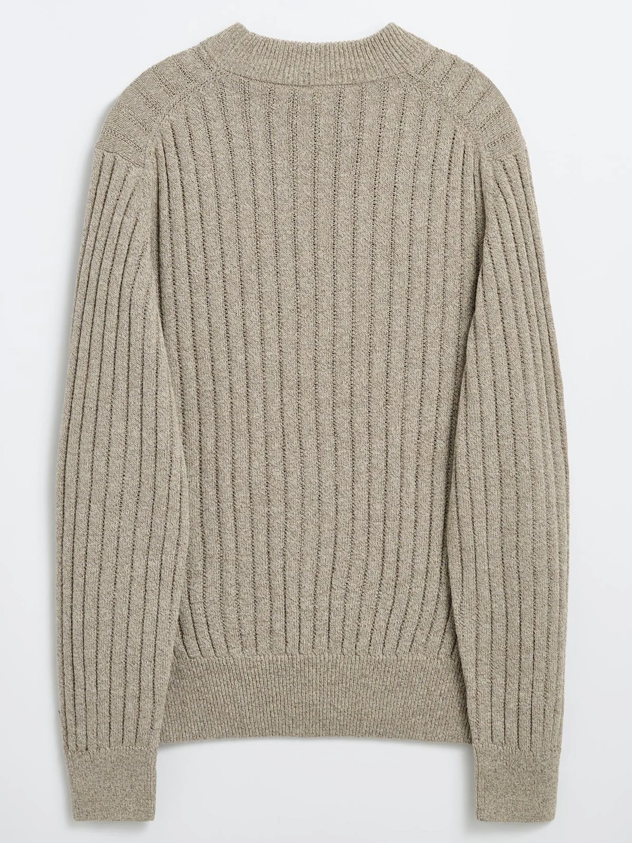 Sunflower Linen and Cotton Ribbed Crewneck Sweater - Image 2