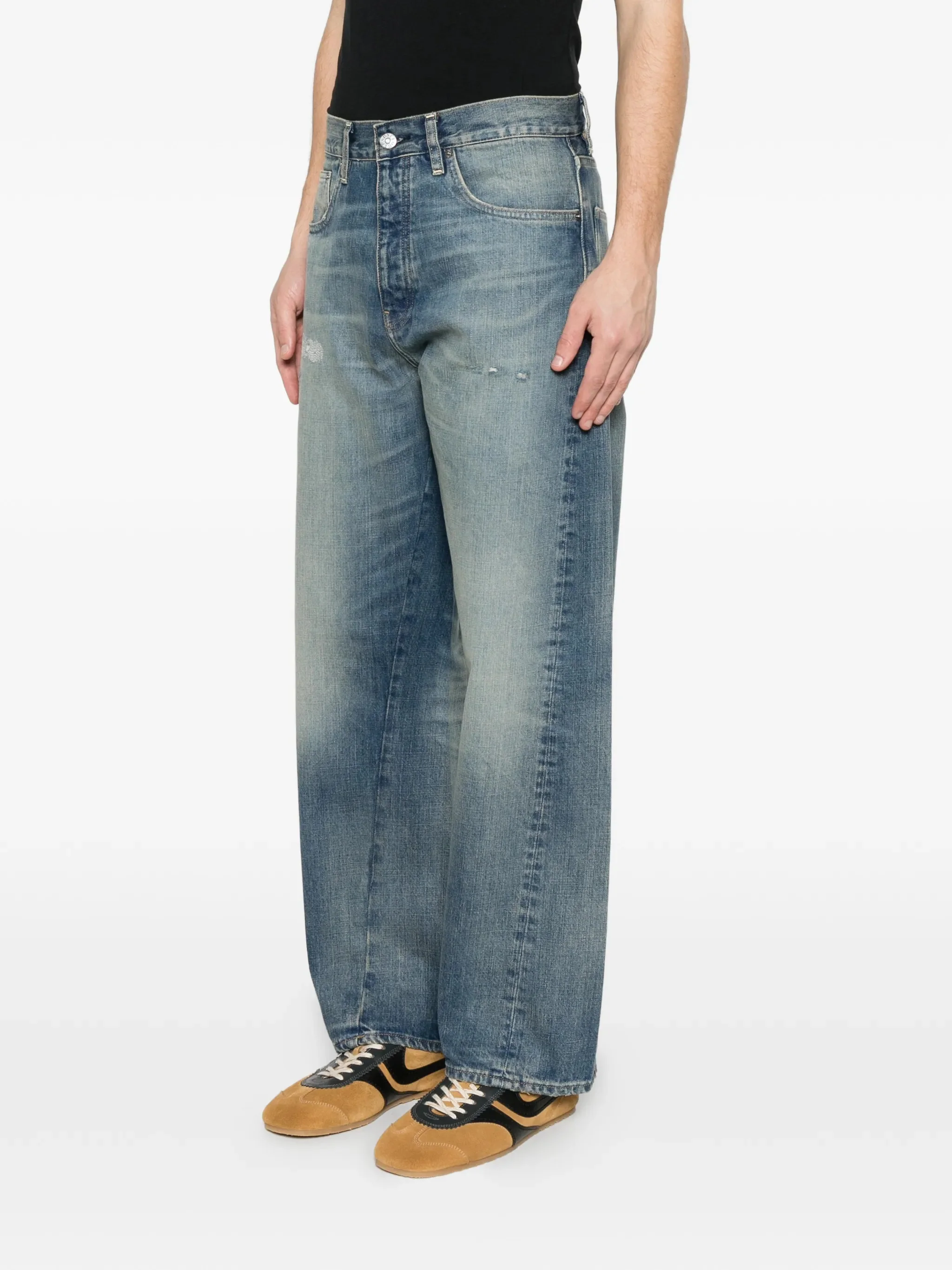 Sunflower Twisted Fit Loose Jeans with Edge Abrasions - Image 3