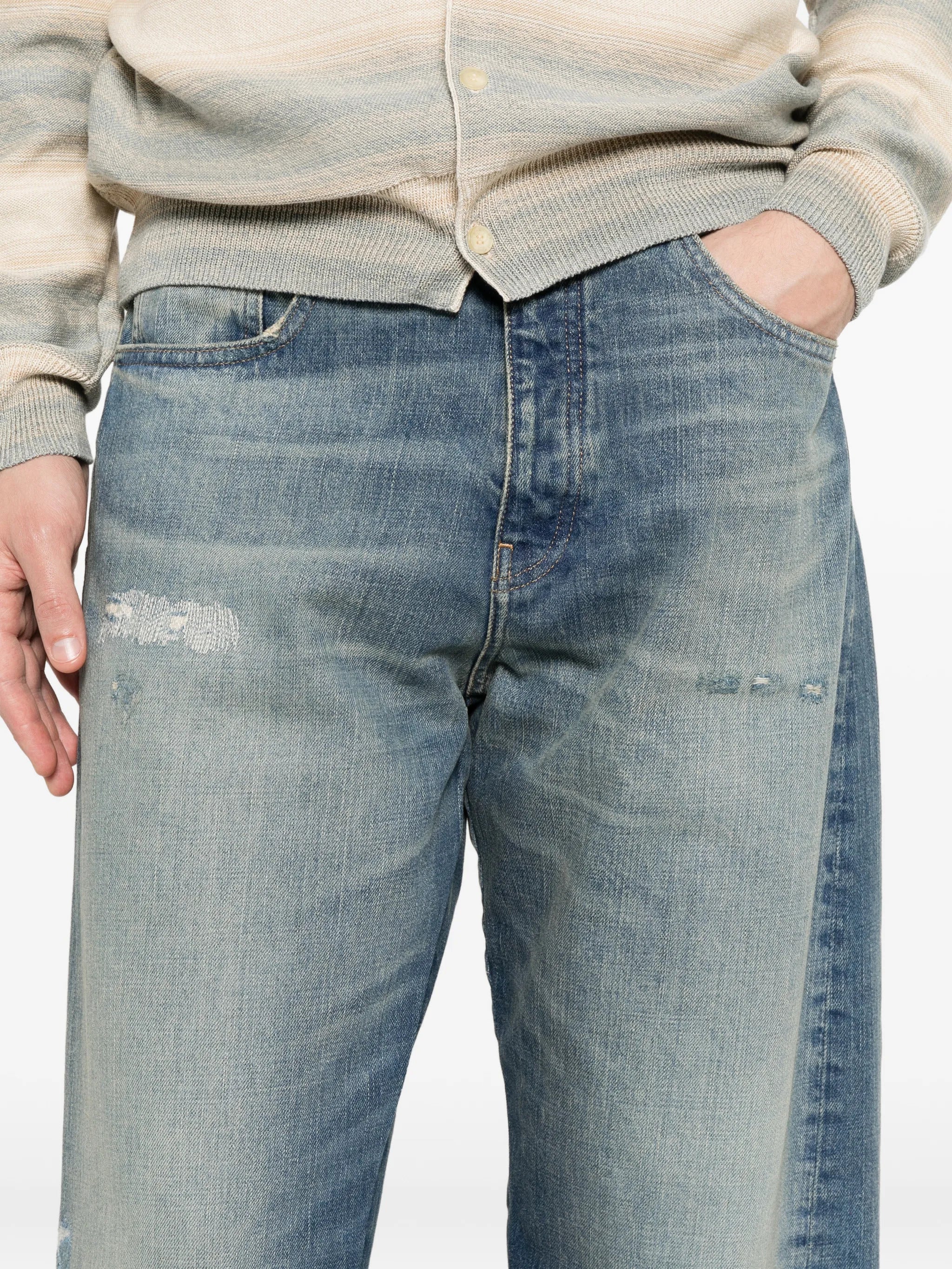 Sunflower Twisted Fit Loose Jeans with Edge Abrasions - Image 5