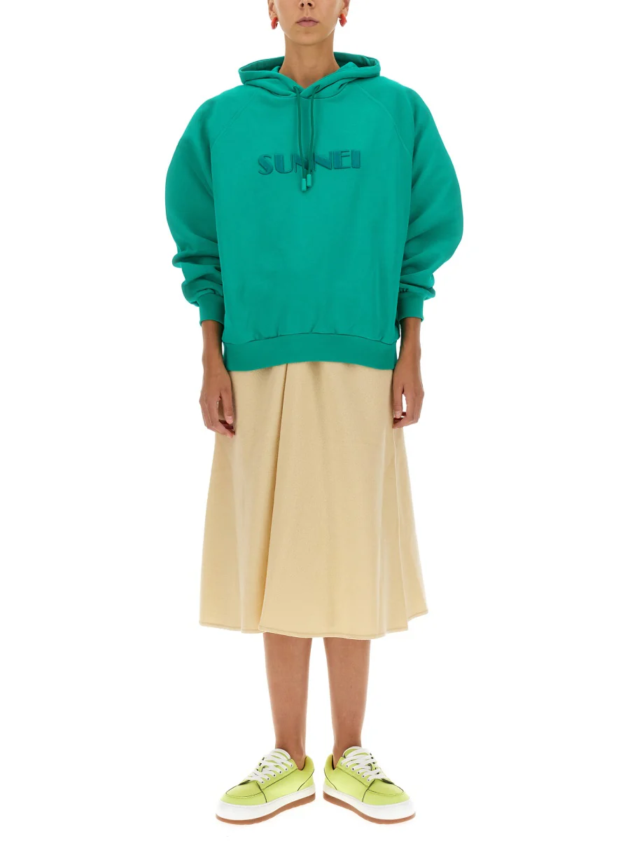 SUNNEI Logo Embroidered Drawstring Hoodie - Image 2