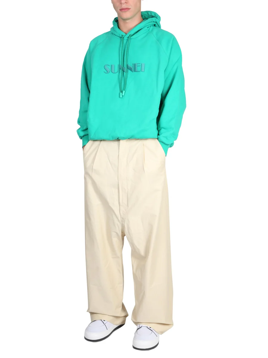 SUNNEI Logo Embroidered Drawstring Hoodie - Image 3