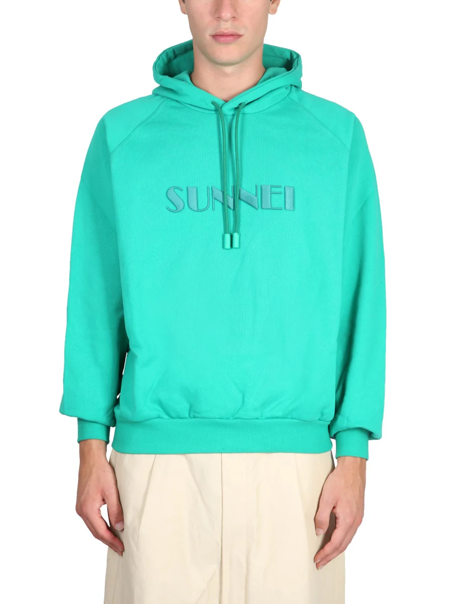 SUNNEI Logo Embroidered Drawstring Hoodie - Image 4