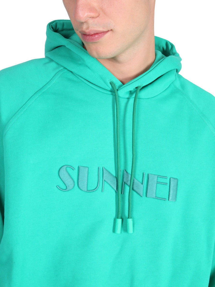 SUNNEI Logo Embroidered Drawstring Hoodie - Image 6