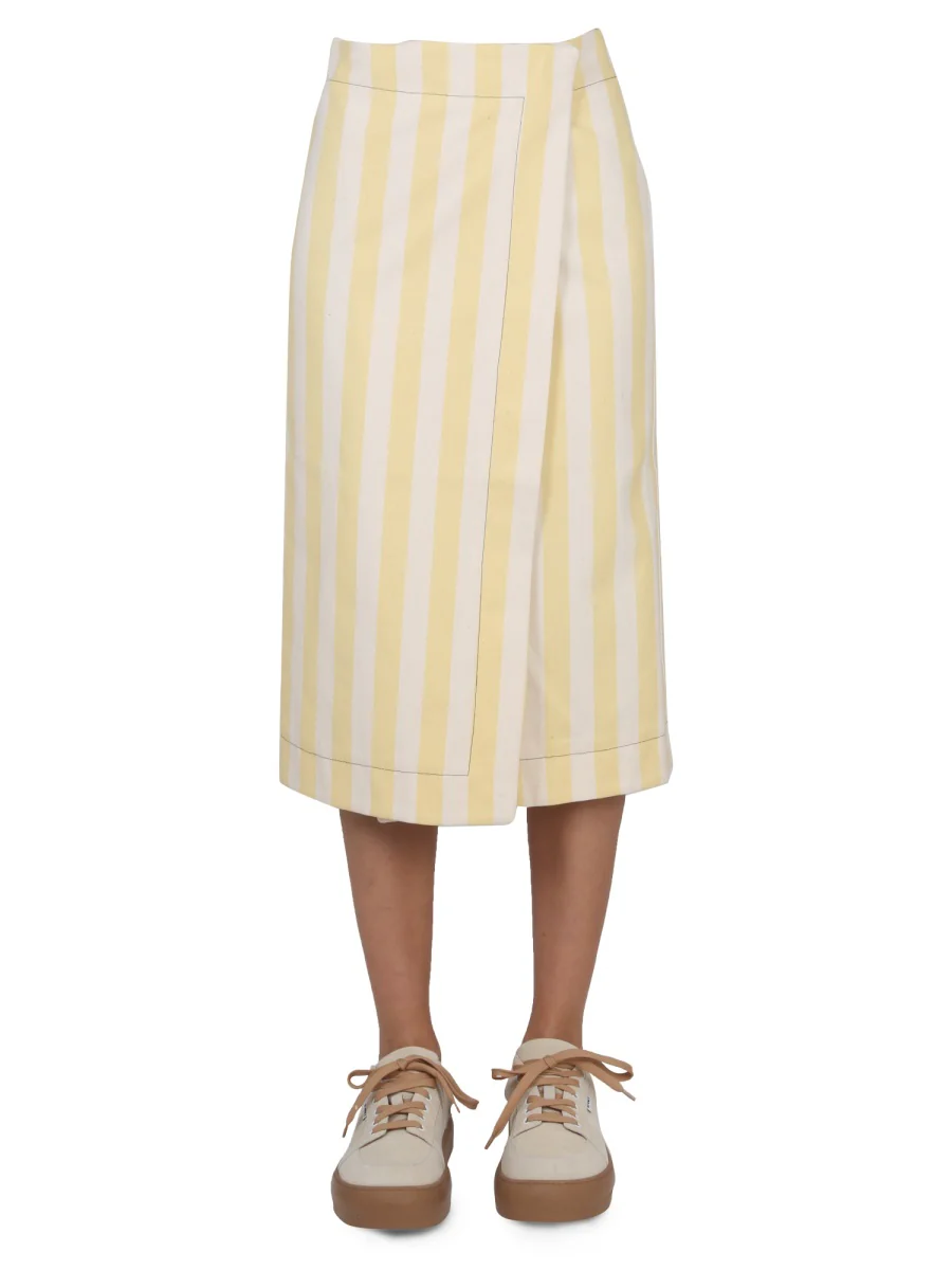 SUNNEI Striped Wrap Skirt