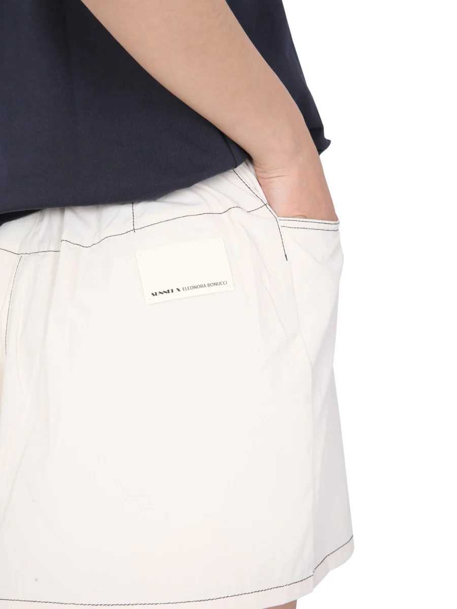 SUNNEI X ELEONORA BONUCCI Logo Patch Shorts - Image 5