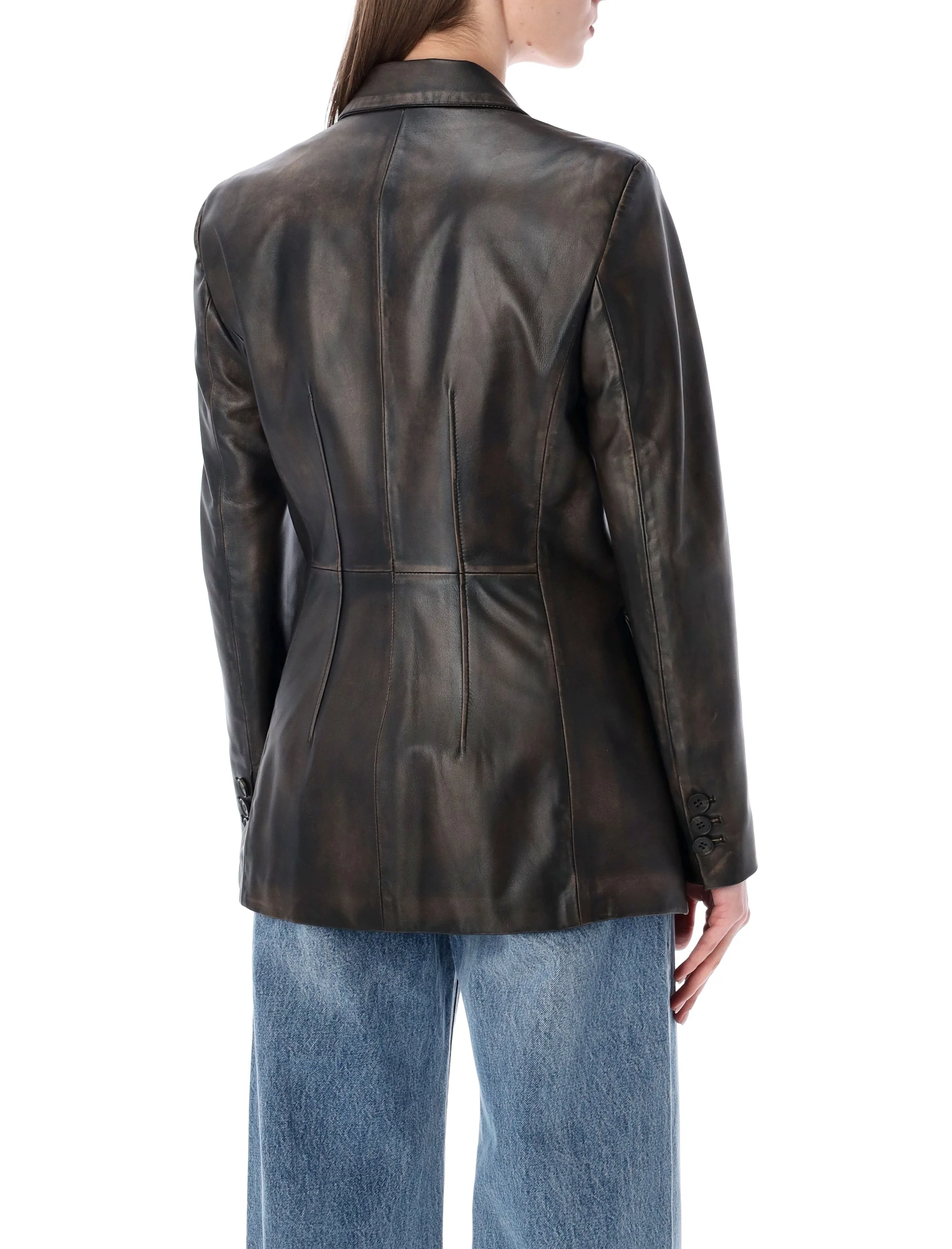 Sword Elegant Women's Leather Coat - SS26 Collection - Image 2