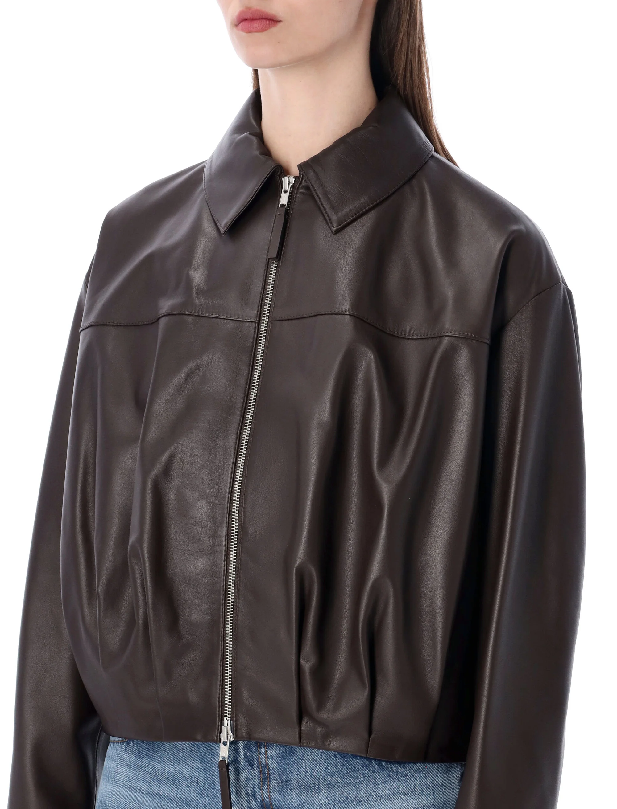 Sword Zip-fastening Leather Jacket - Image 3