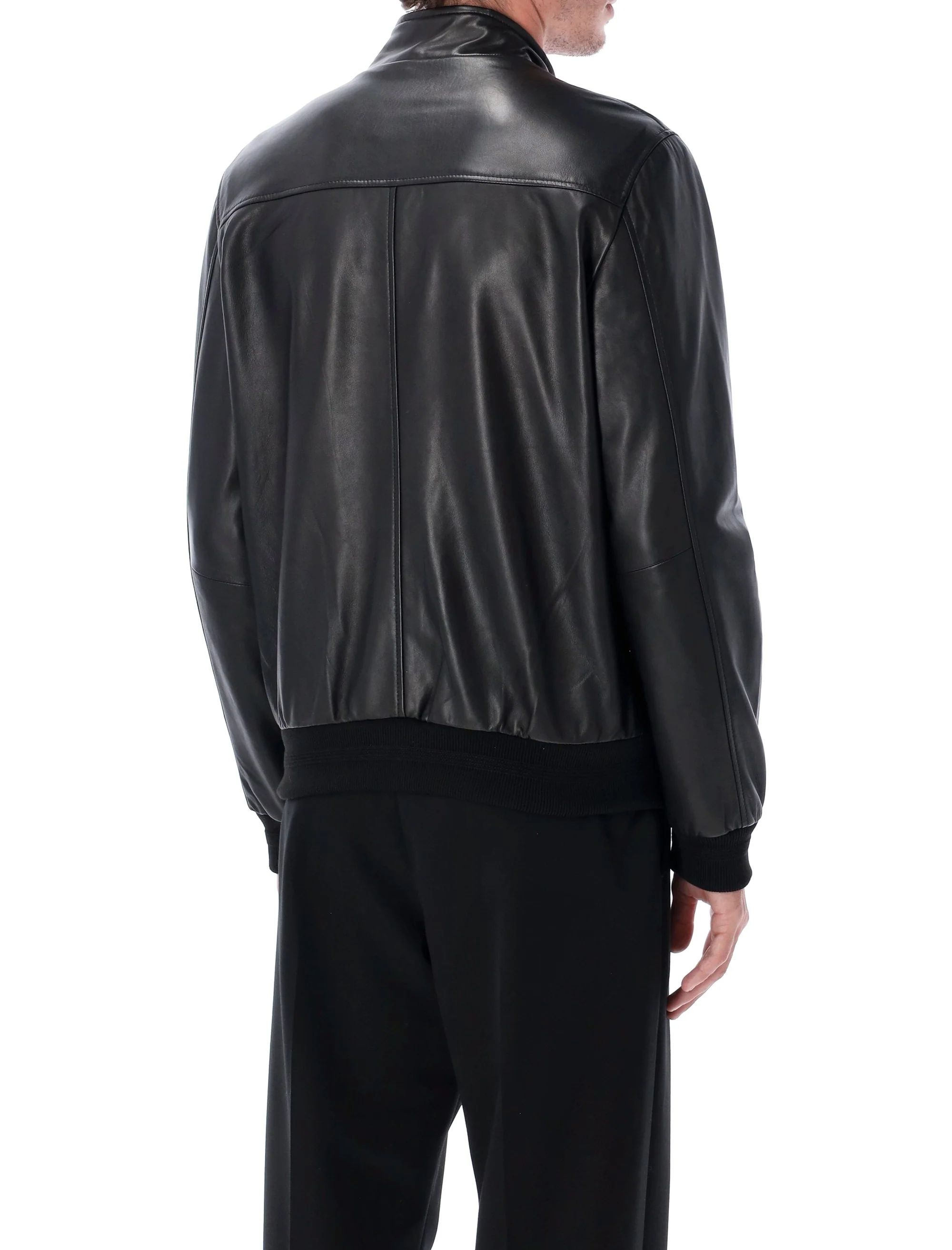 Sword Zip-up Leather Jacket - Image 2