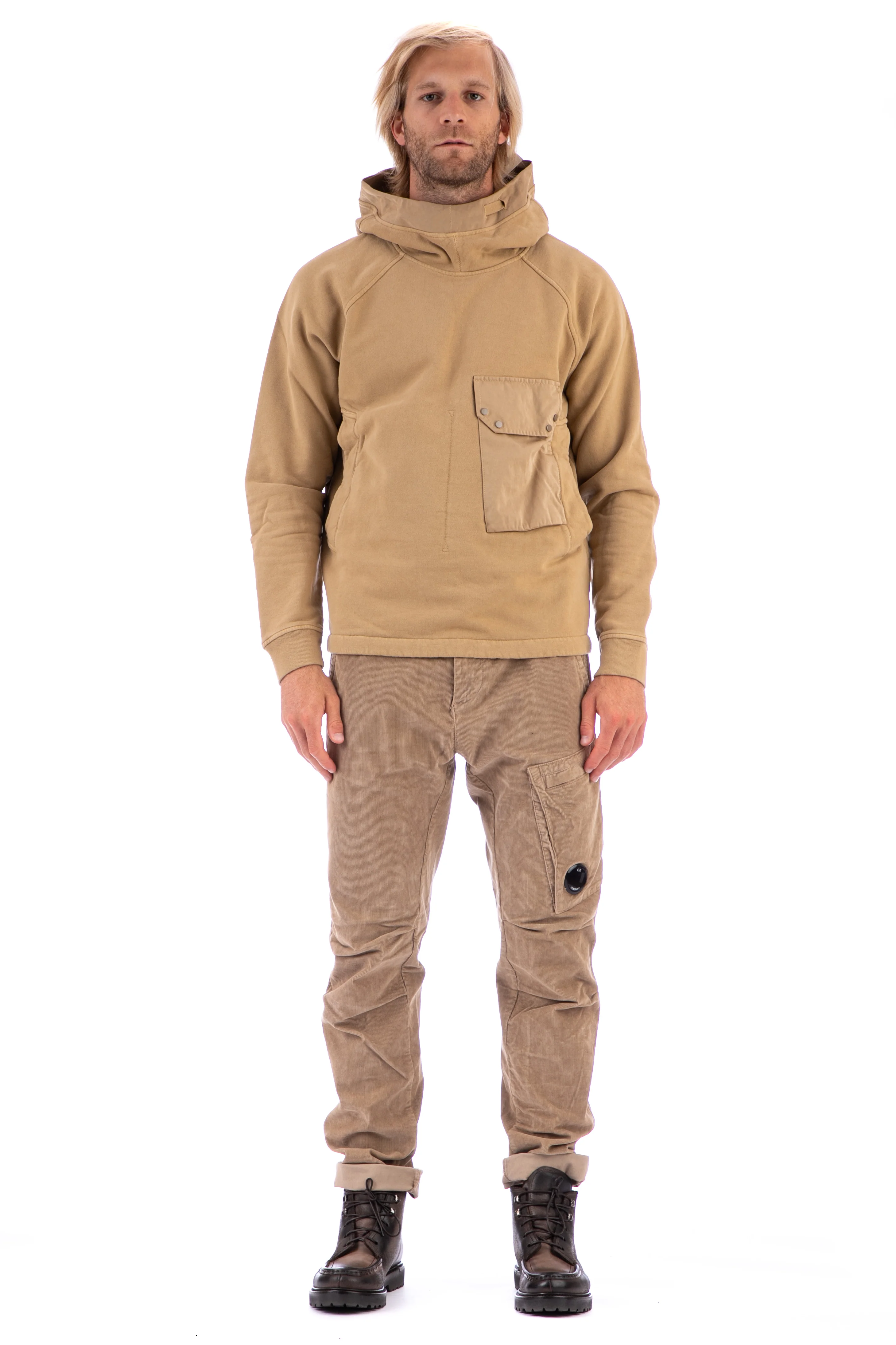Ten C Sustainable Cotton Sweatshirt with Unique Pocket Detail