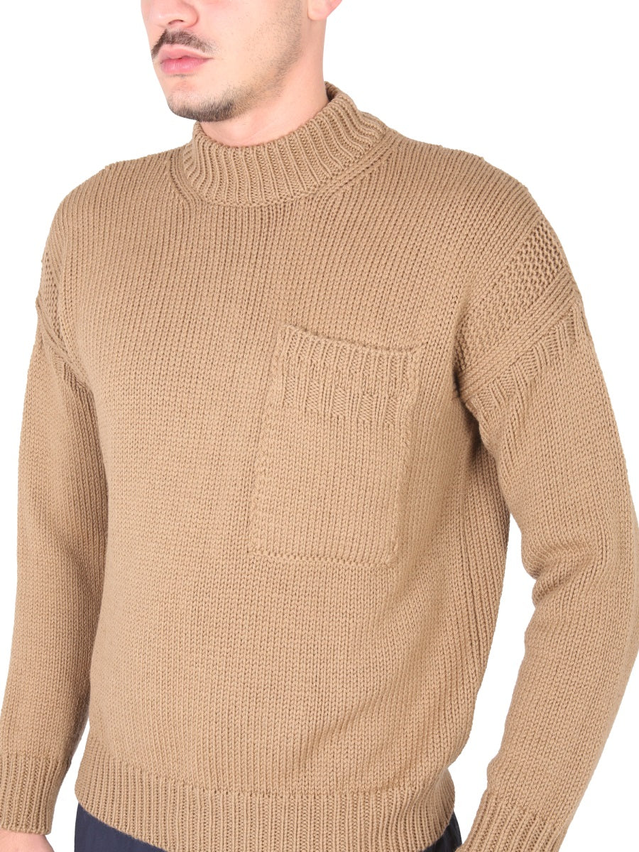 TEN C Turtleneck Ribbed Sweater - Image 4