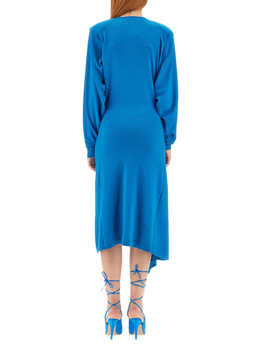 THE ATTICO Atwell Wool Midi Wrap Dress - Image 3