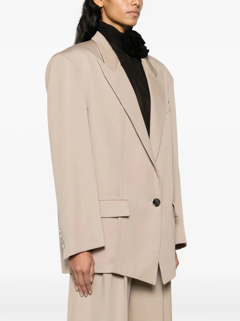 THE ATTICO Glen Oversized Wool-twill Blazer - Image 2