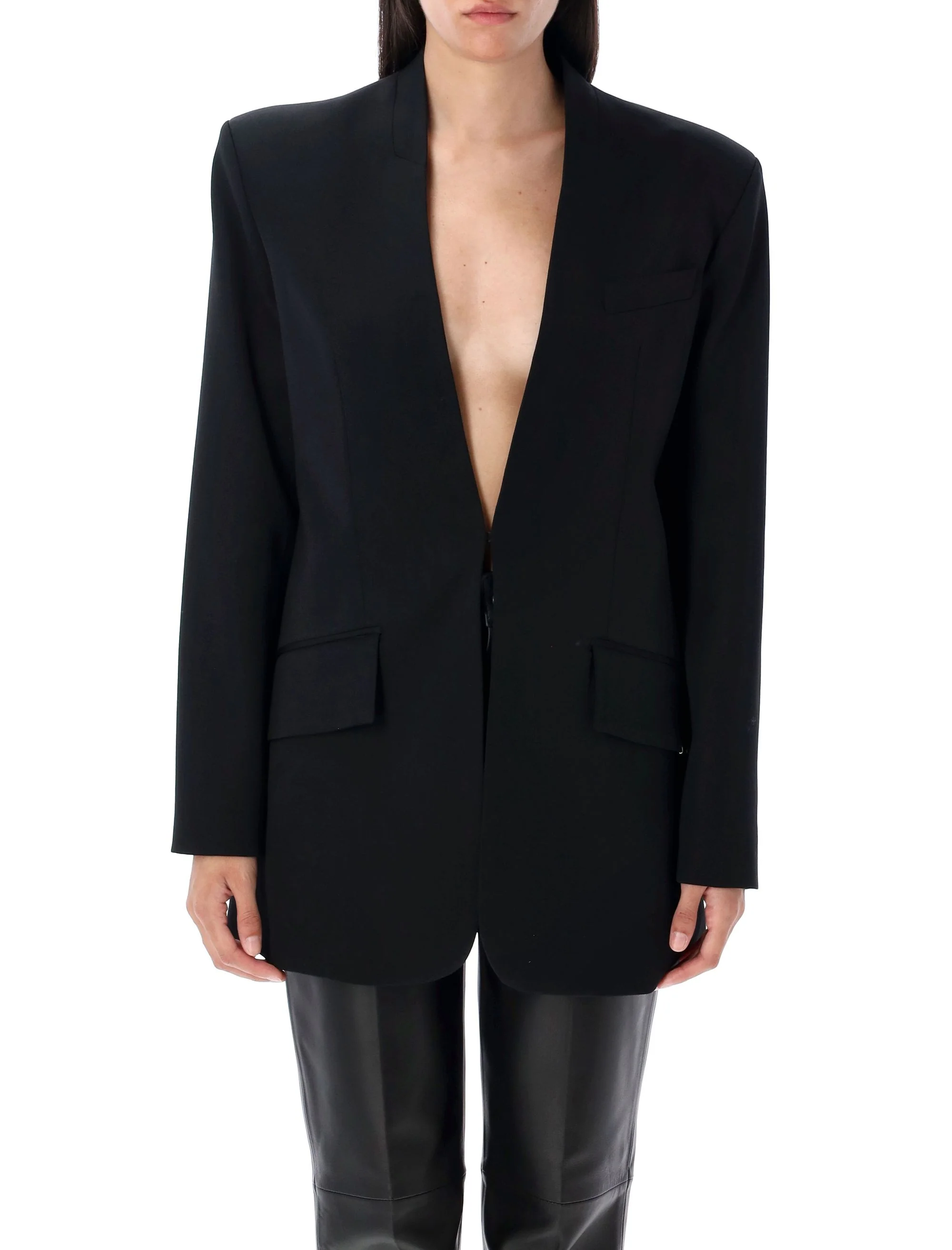 The Attico Jacket in Wool Gabardine