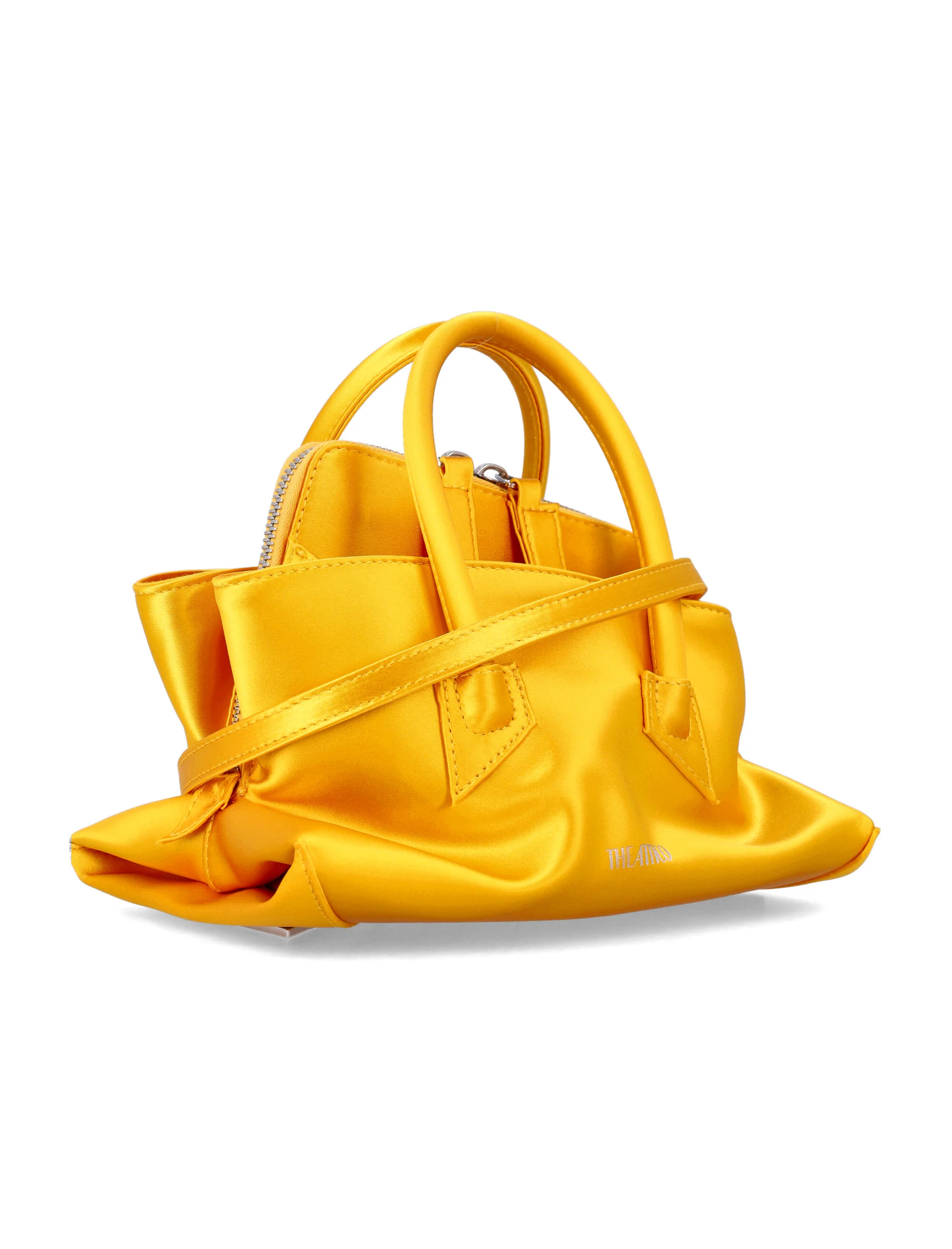 The Attico Mini Satin Top Handle Handbag with Structured Design - Image 2