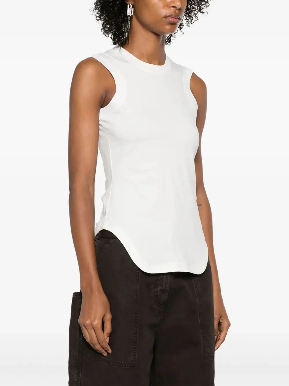 The Attico Reese Mini Cotton Tank Top - Image 2