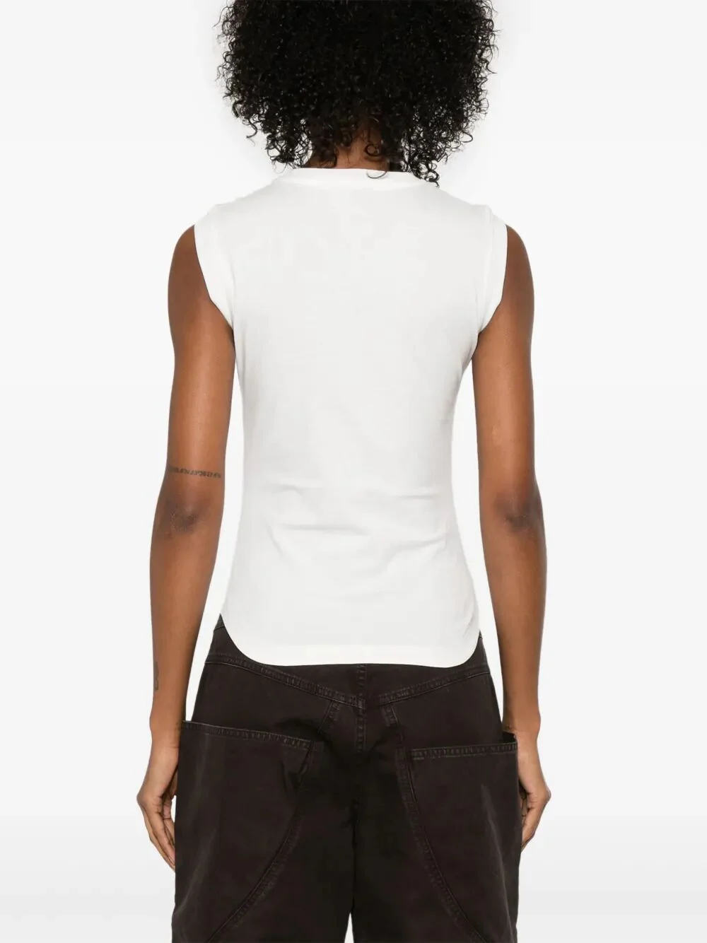 The Attico Reese Mini Cotton Tank Top - Image 3