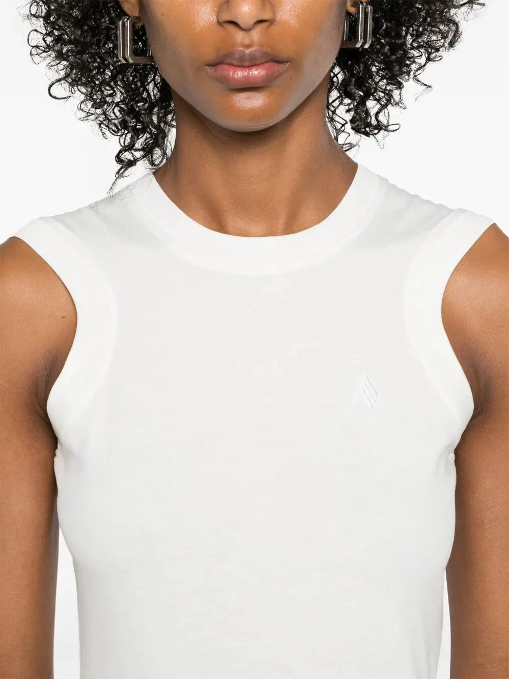 The Attico Reese Mini Cotton Tank Top - Image 4