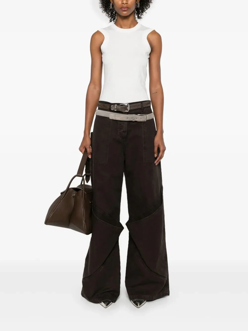 The Attico Reese Mini Cotton Tank Top - Image 5