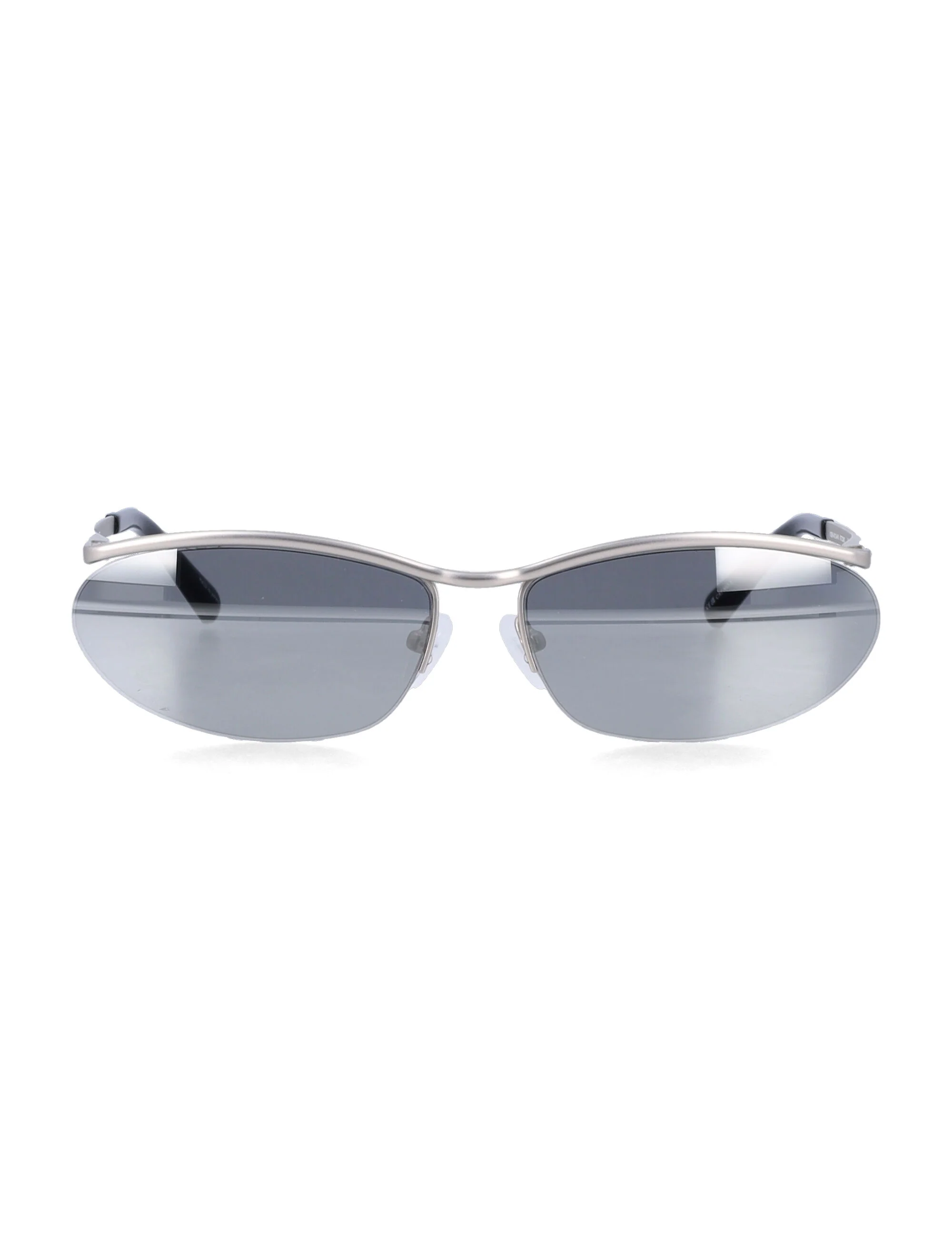 The Attico Sleek Mini Oval Metal Sunglasses