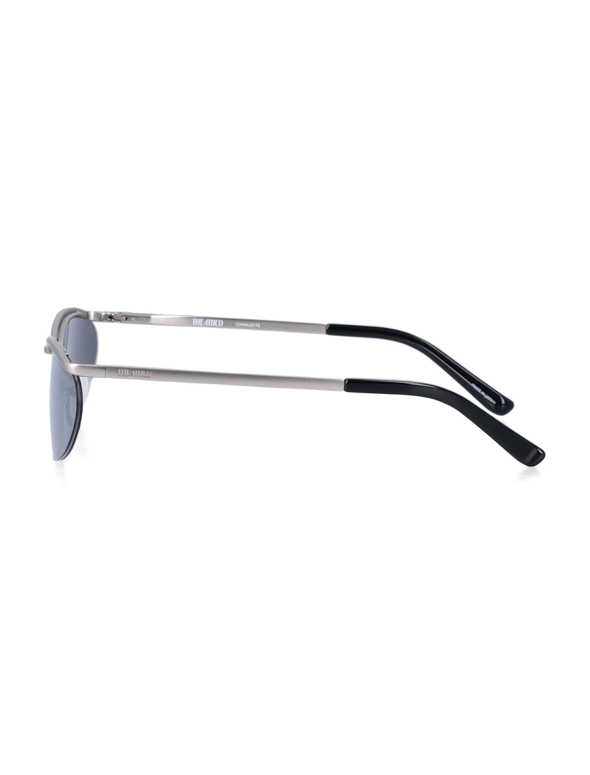 The Attico Sleek Mini Oval Metal Sunglasses - Image 2