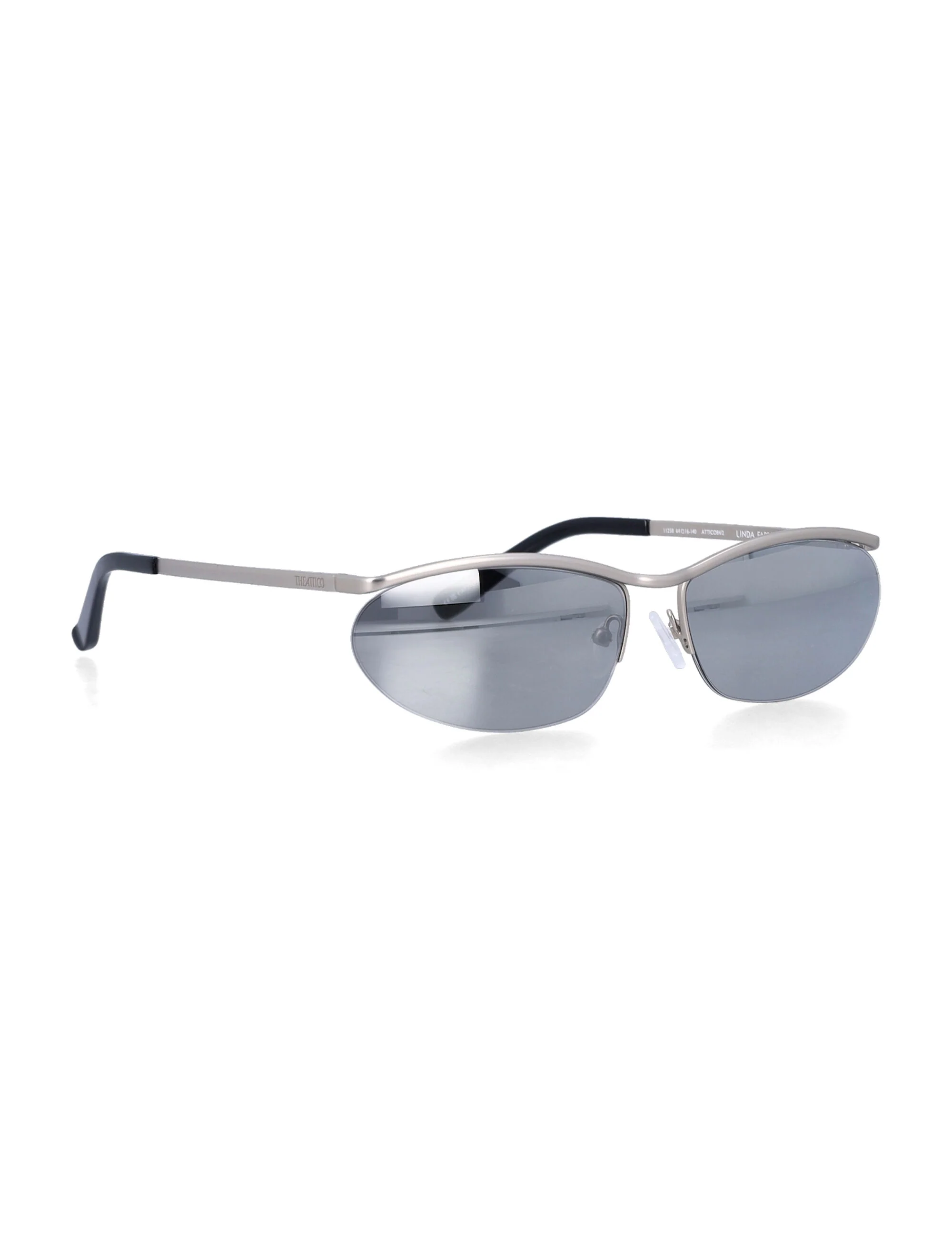 The Attico Sleek Mini Oval Metal Sunglasses - Image 3