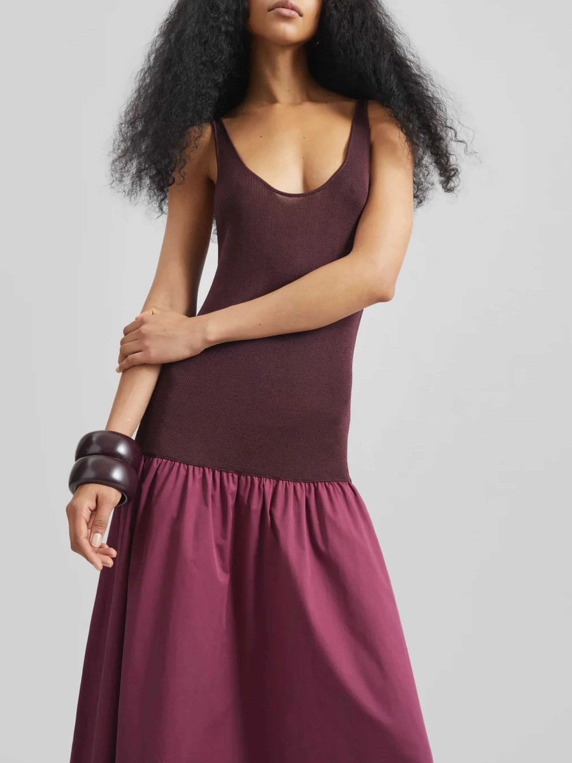 The Frankie Shop Mini Dress with Low Waist and Gathered Neckline - Image 4