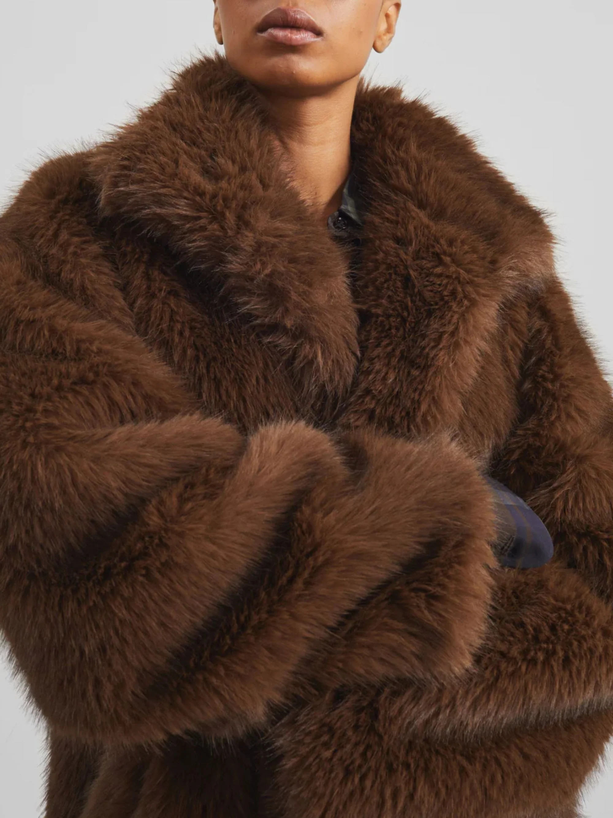 The Frankie Shop Mini Faux Fur Ravello Jacket - Image 4