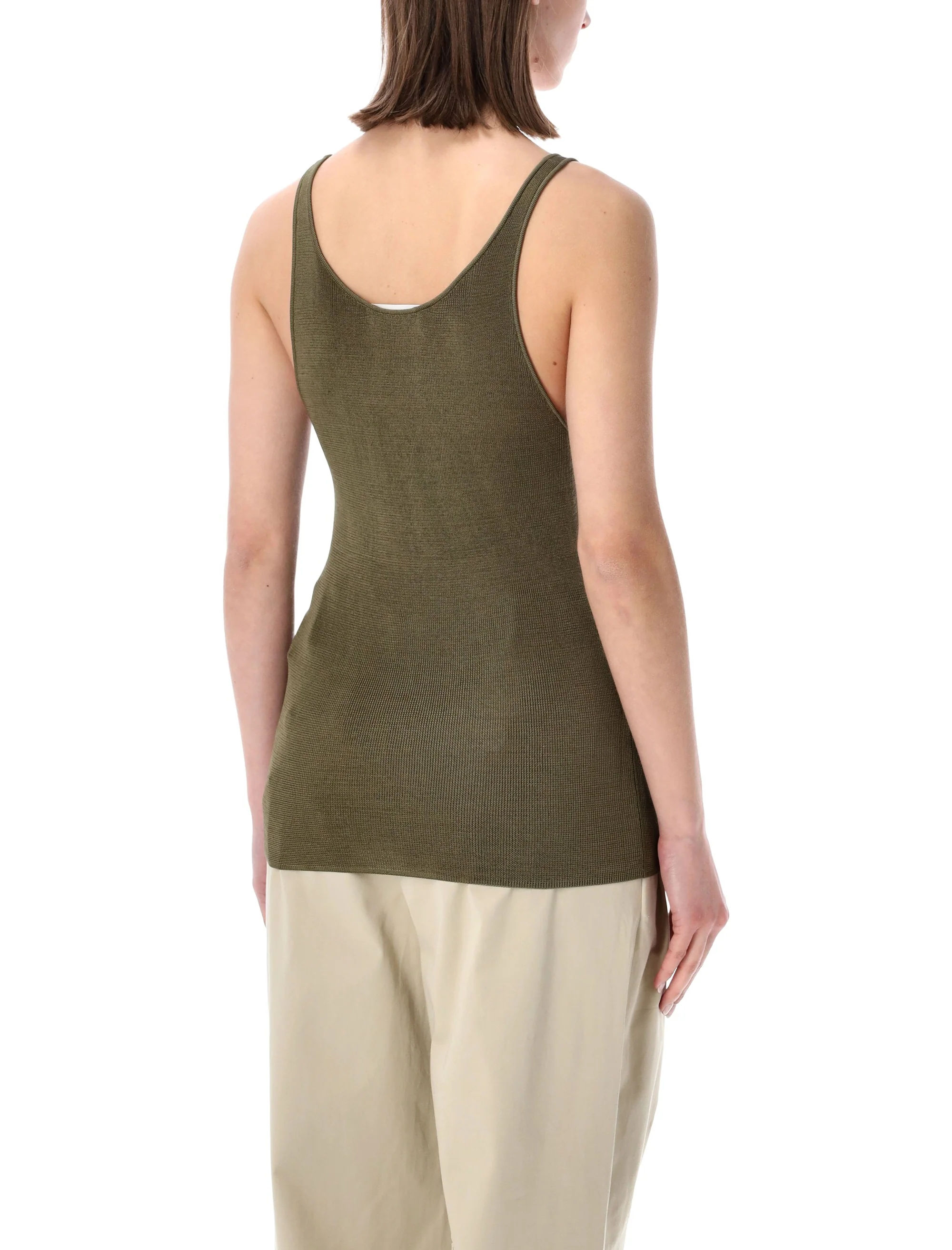 The Frankie Shop Mini Slim Fit Scoop Neck Tank Top - Size S - Image 2