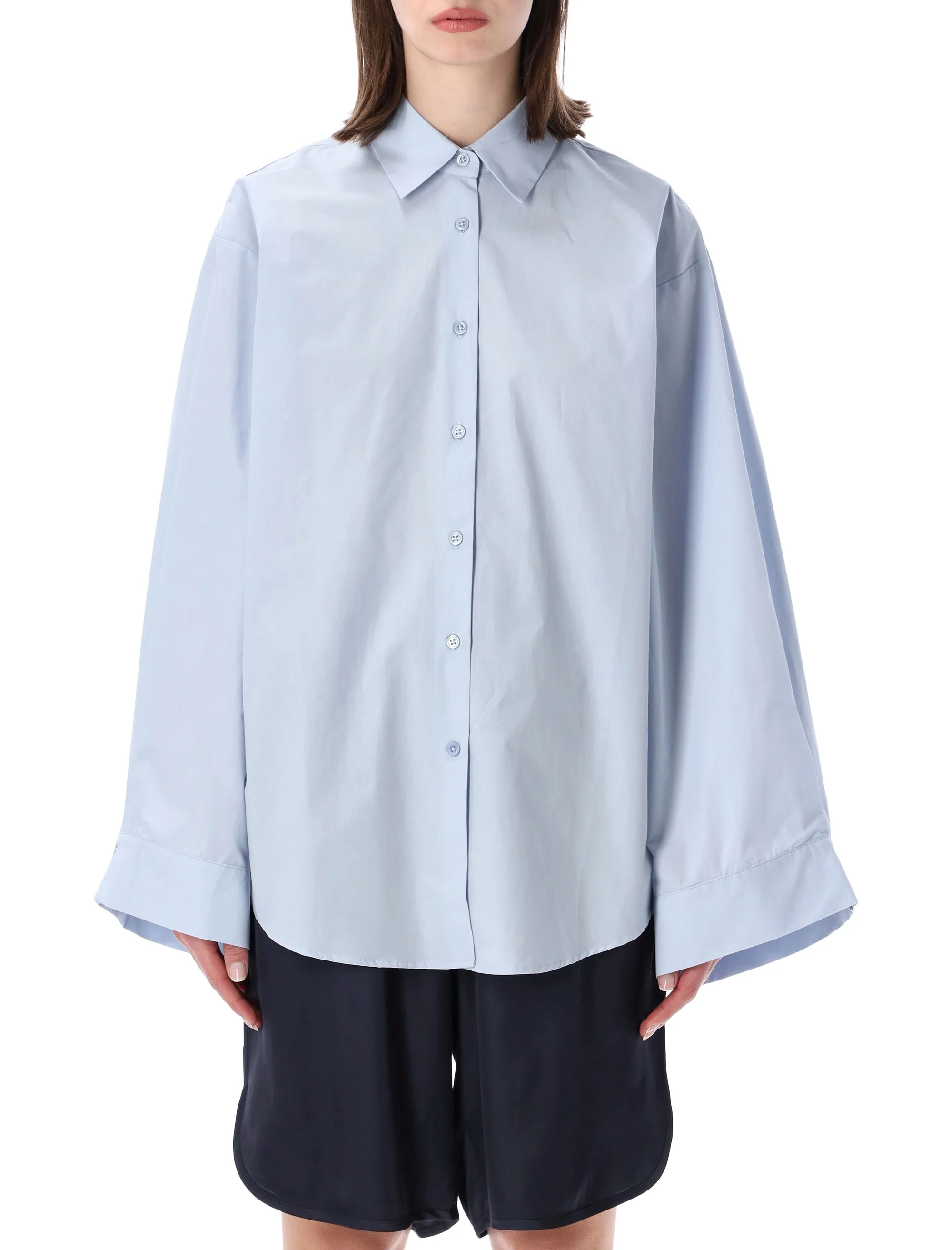 The Frankie Shop Relaxed Fit Shirt with Fluid Silhouette - Size S
