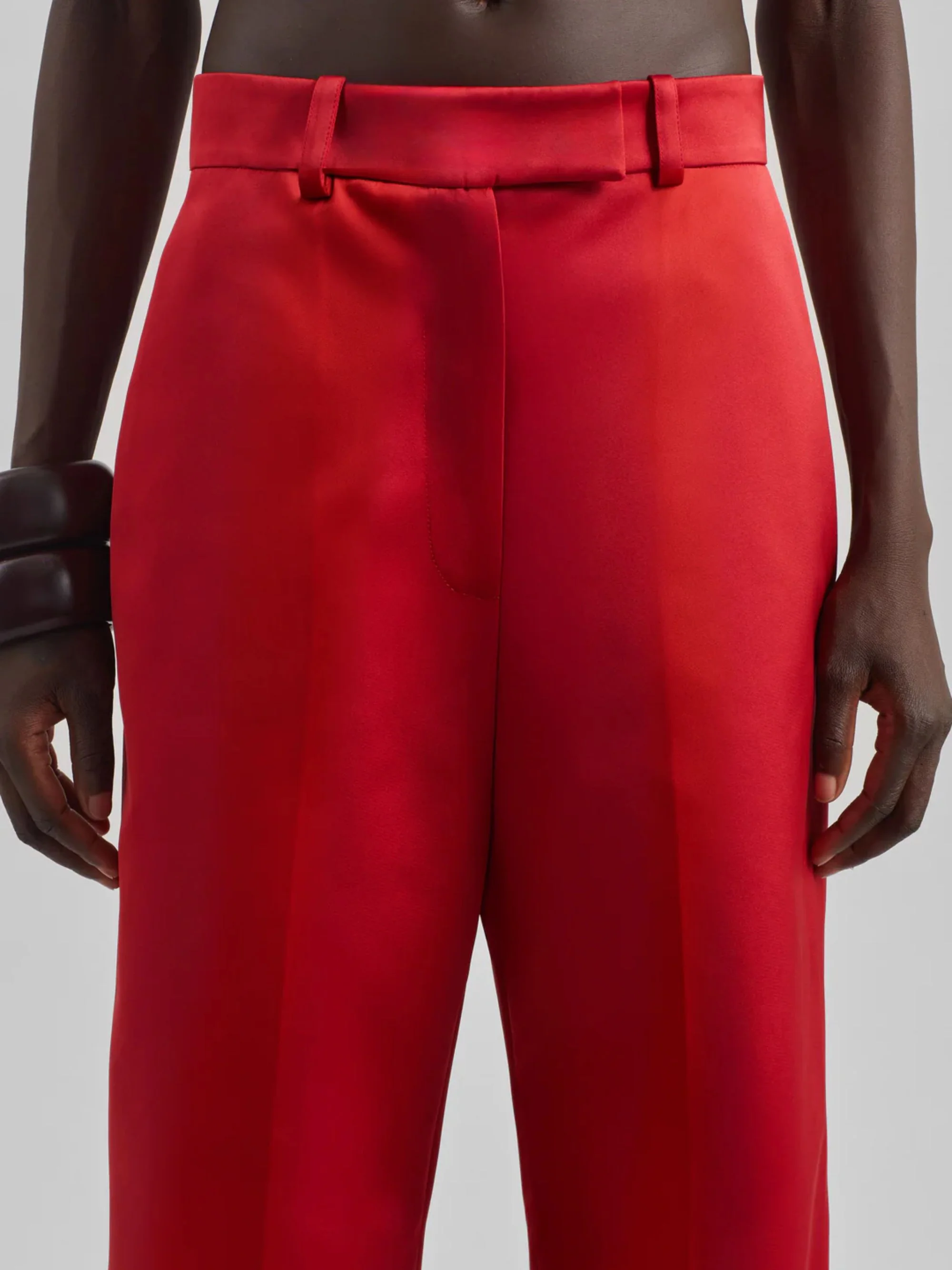 The Frankie Shop Satin Wide Leg Trousers - Image 4