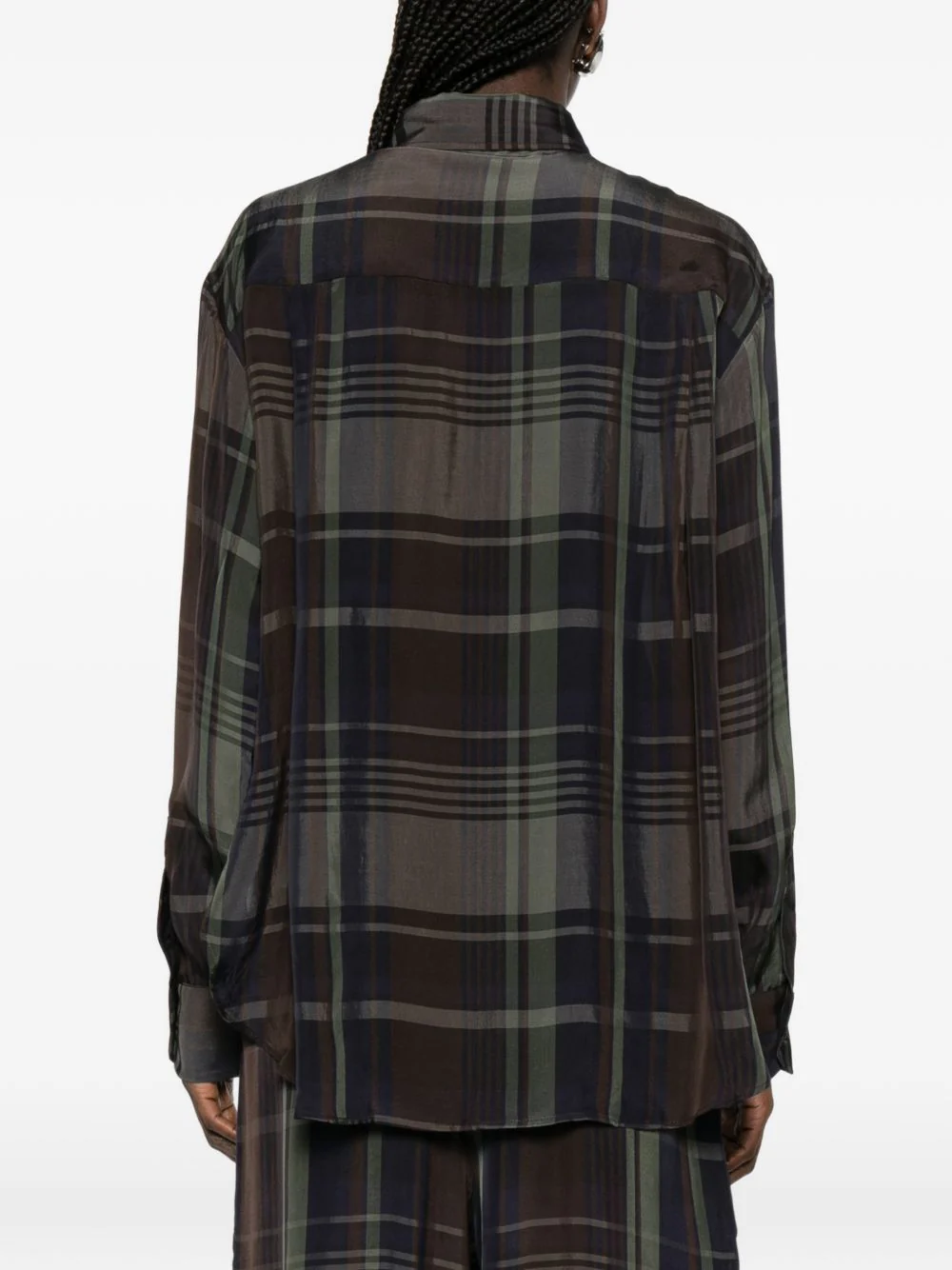 The Frankie Shop Translucent Long Sleeve Button-Up Shirt for Women - Image 3