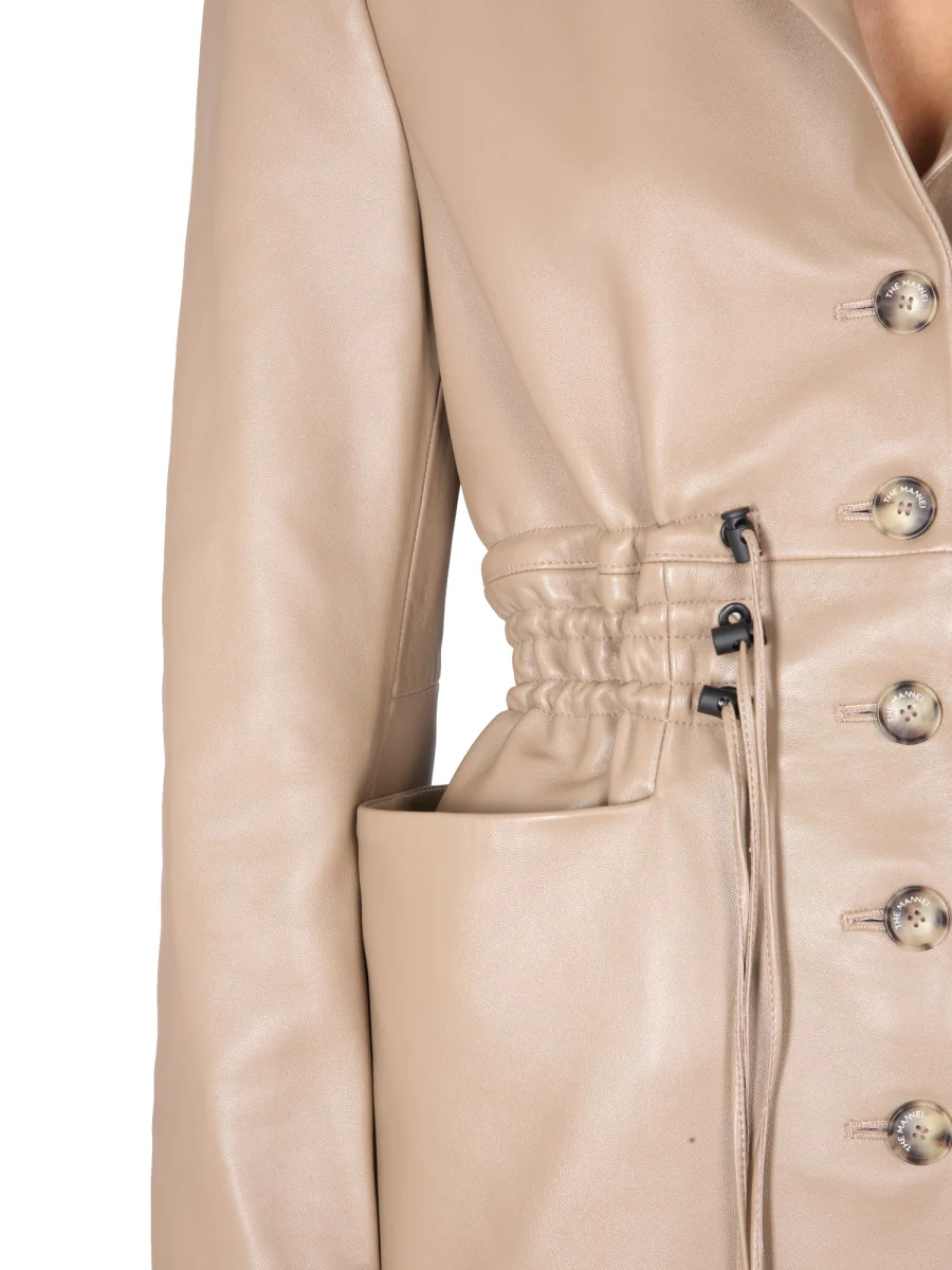 THE MANNEI IRBID LAMBSKIN BLAZER DRESS - Image 4