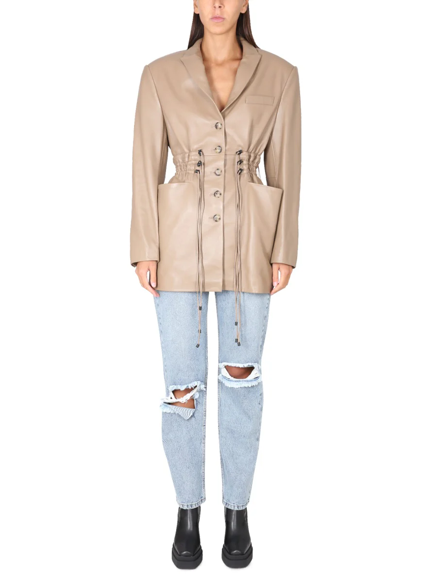 THE MANNEI IRBID LAMBSKIN BLAZER DRESS - Image 5