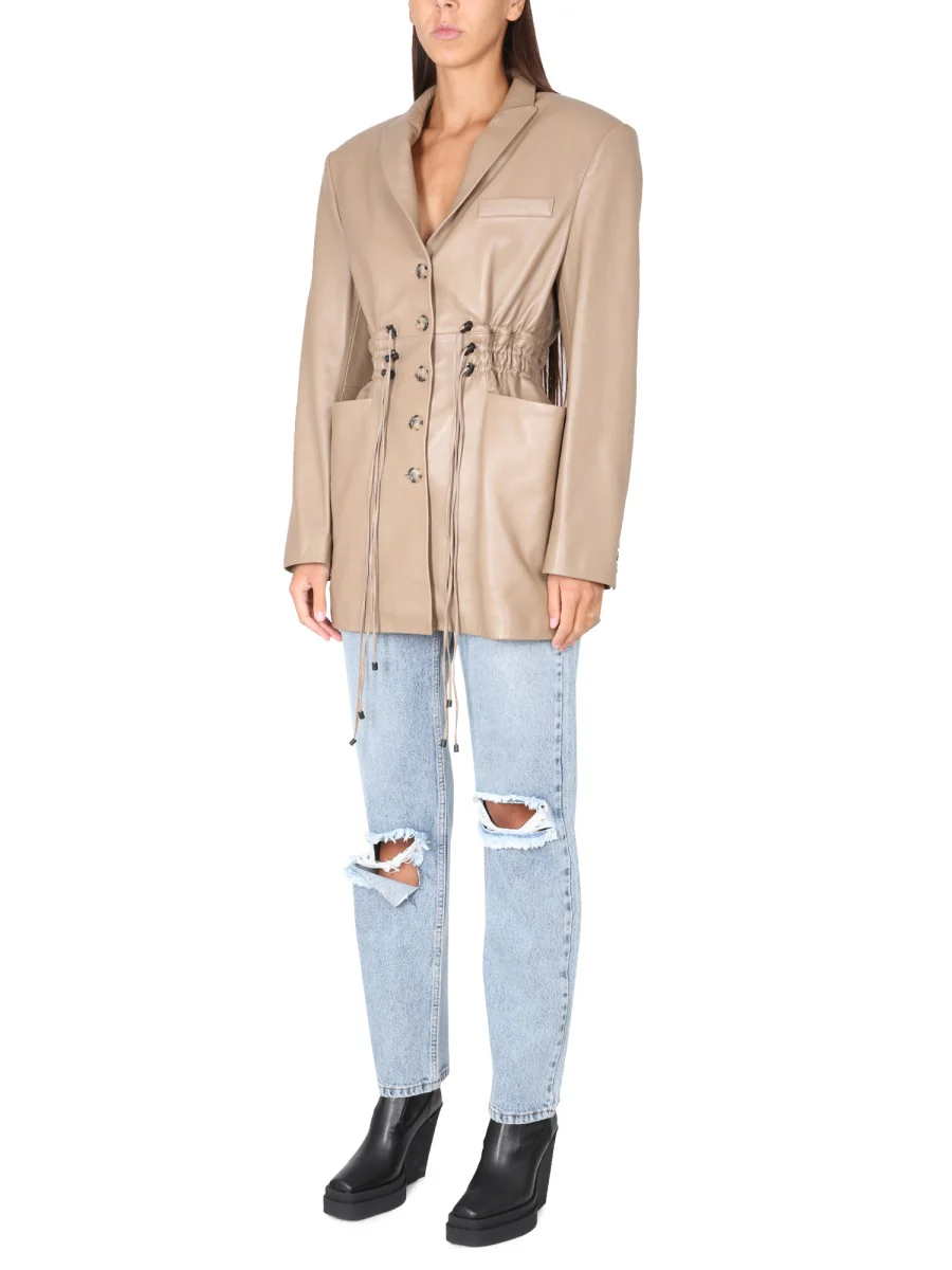 THE MANNEI IRBID LAMBSKIN BLAZER DRESS - Image 6