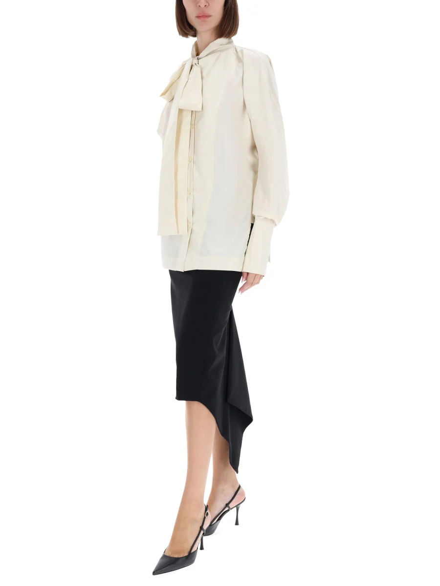 THELATEST Tie-neck Cotton Shirt - Image 2