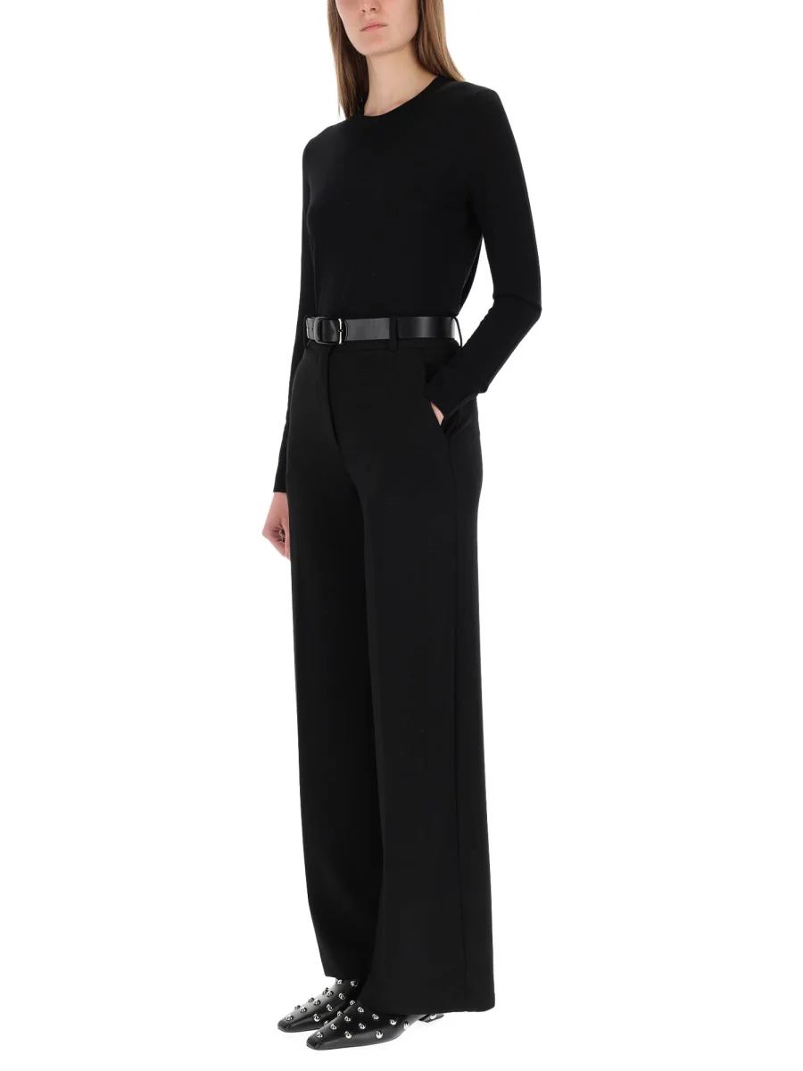 THEORY Double-Knit Jersey Wide-Leg Pant - Image 2