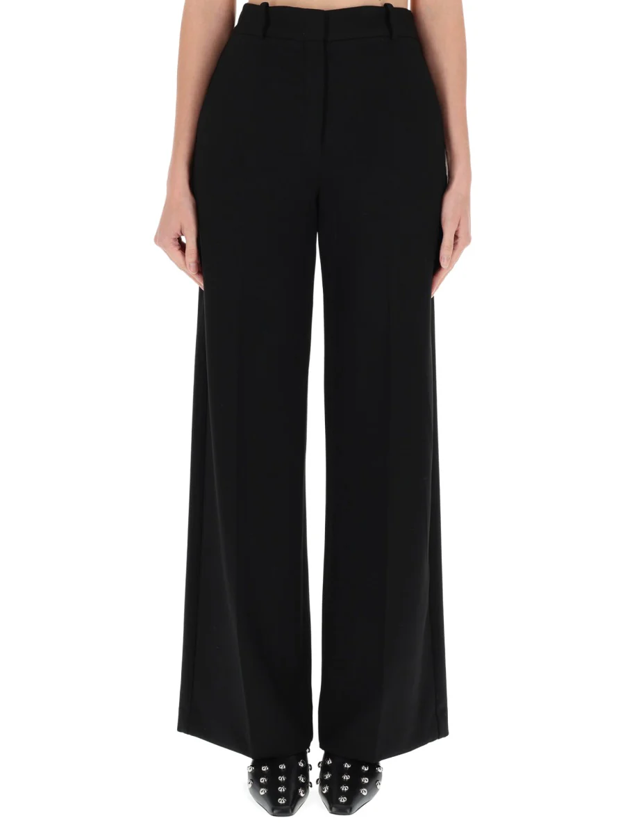 THEORY Double-Knit Jersey Wide-Leg Pant - Image 5
