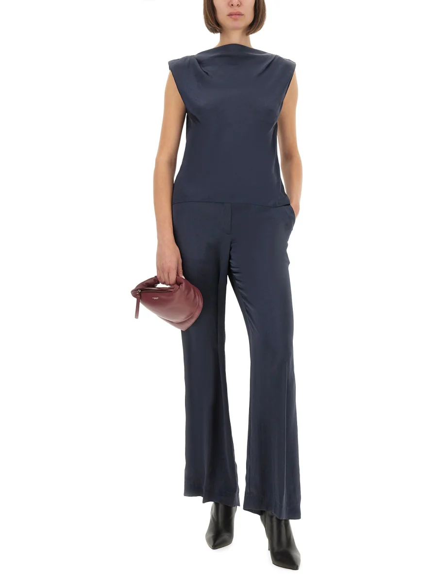 THEORY Silk Effect Trousers - Image 6