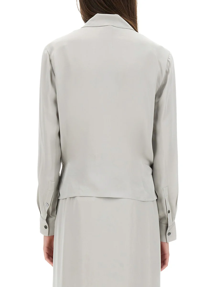 Theory Women's Silk Lapel Wrap Shirt - Image 4