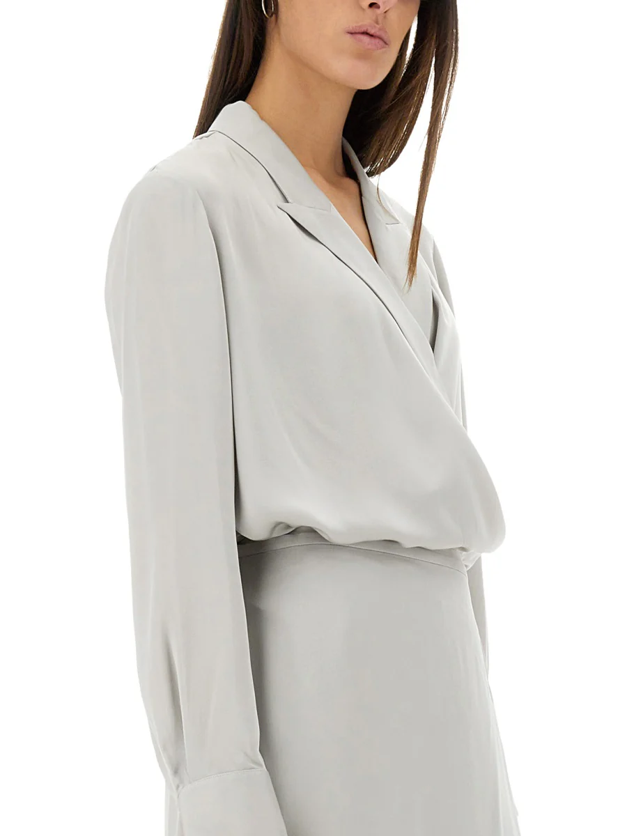 Theory Women's Silk Lapel Wrap Shirt - Image 7