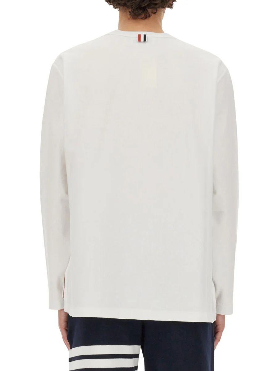 THOM BROWNE Cotton Jersey 4-Bar Tee - Image 3
