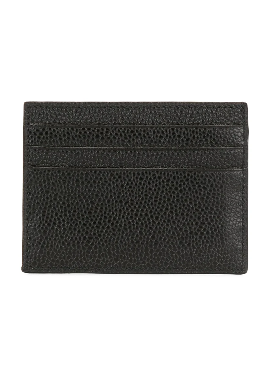 Thom Browne Iconic Card Holder with Striped Grosgrain Tab - Image 7