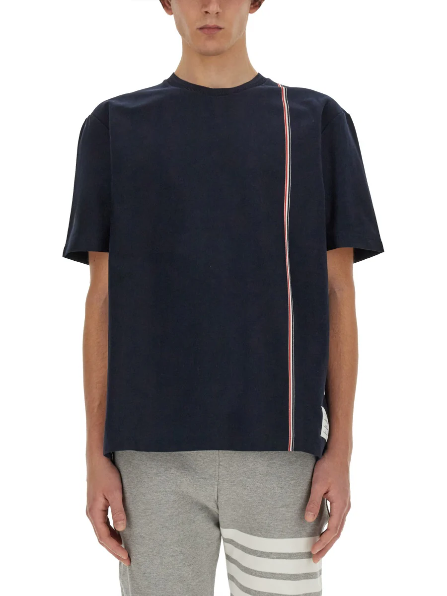 THOM BROWNE JERSEY SHORT SLEEVE TEE