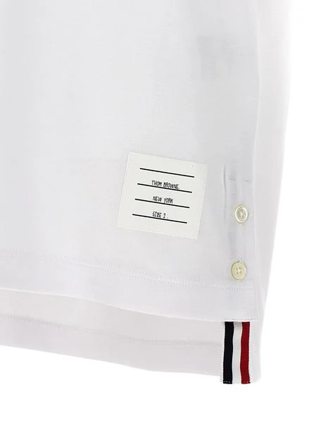 THOM BROWNE Logo-patch Crew Neck T-shirt - Image 4