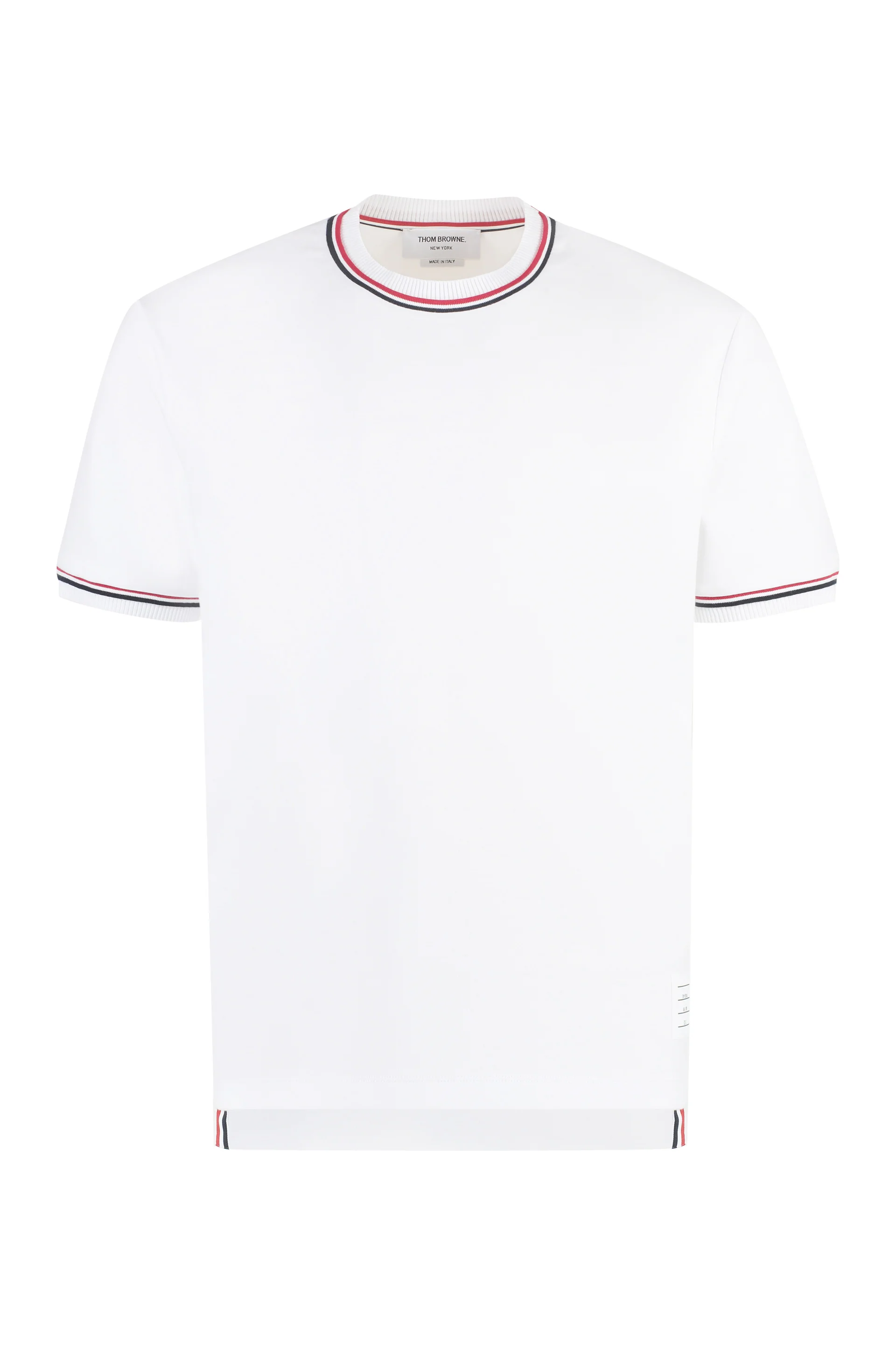 THOM BROWNE Logo-patch Crew Neck T-shirt - Image 5