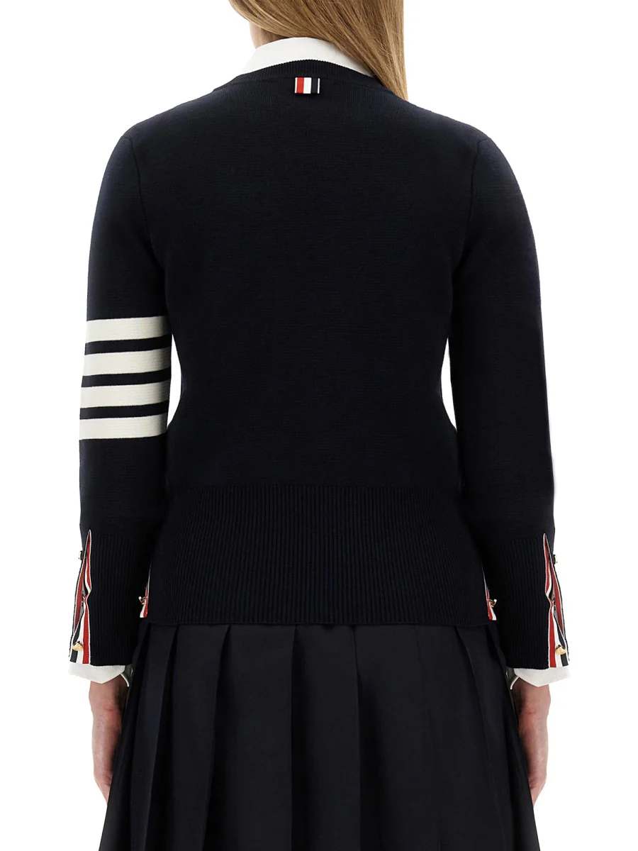 THOM BROWNE Milano Stitch Merino Wool 4-Bar Pullover - Image 3