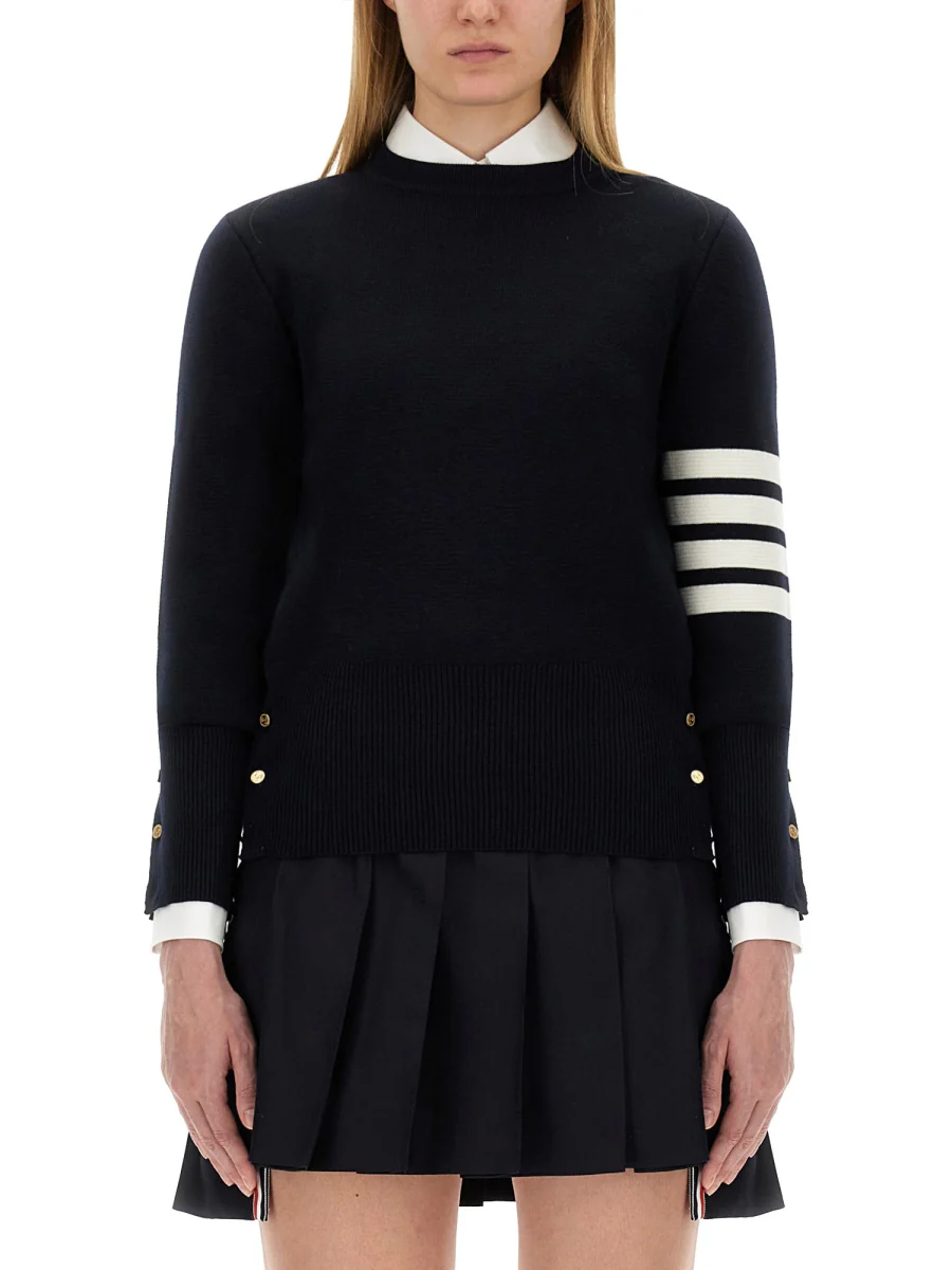 THOM BROWNE Milano Stitch Merino Wool 4-Bar Pullover - Image 5