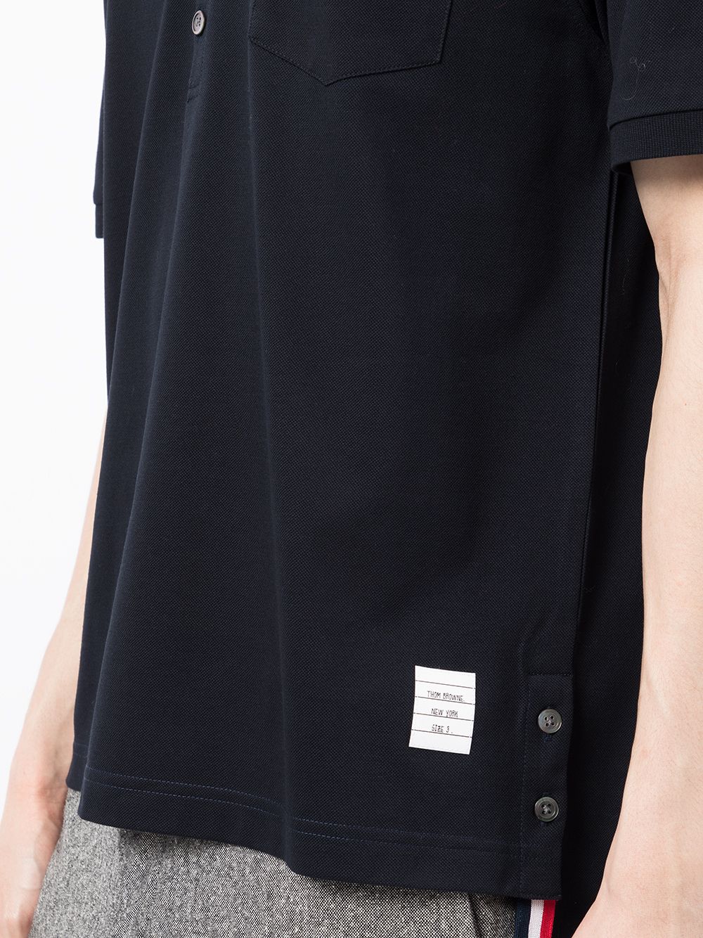 THOM BROWNE Pique Pocket Polo - Image 4